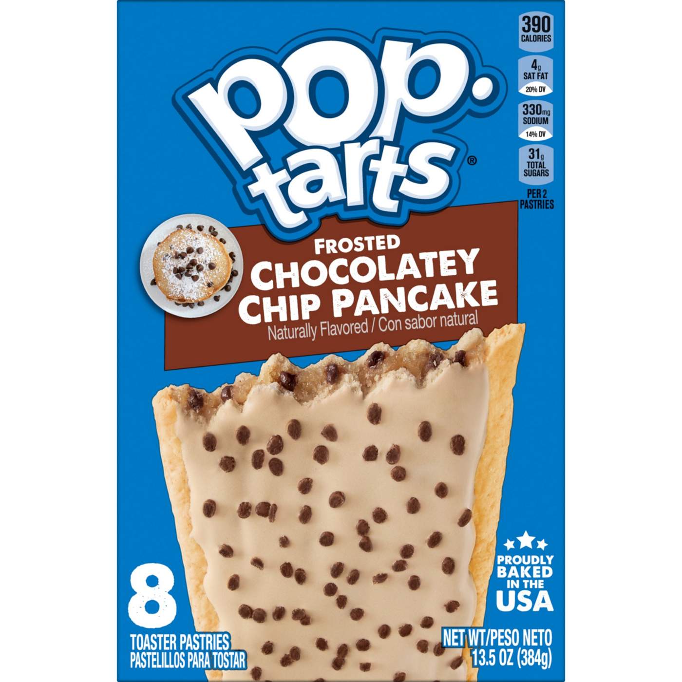 Pop-Tarts Frosted Chocolatey Chip Pancake Toaster Pastries, 13.5 oz; image 1 of 4