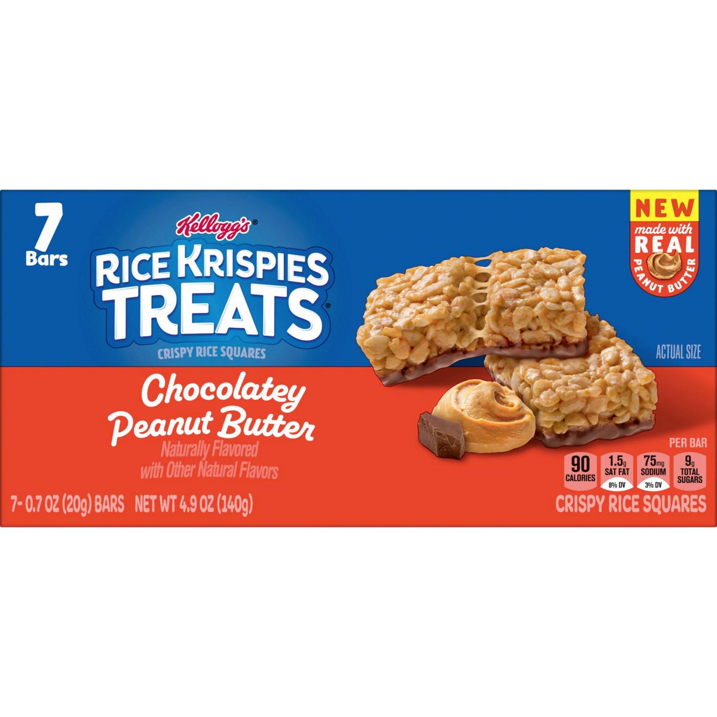 Rice Krispies Treats Chocolatey Peanut Butter Crispy Rice Squares; image 4 of 5