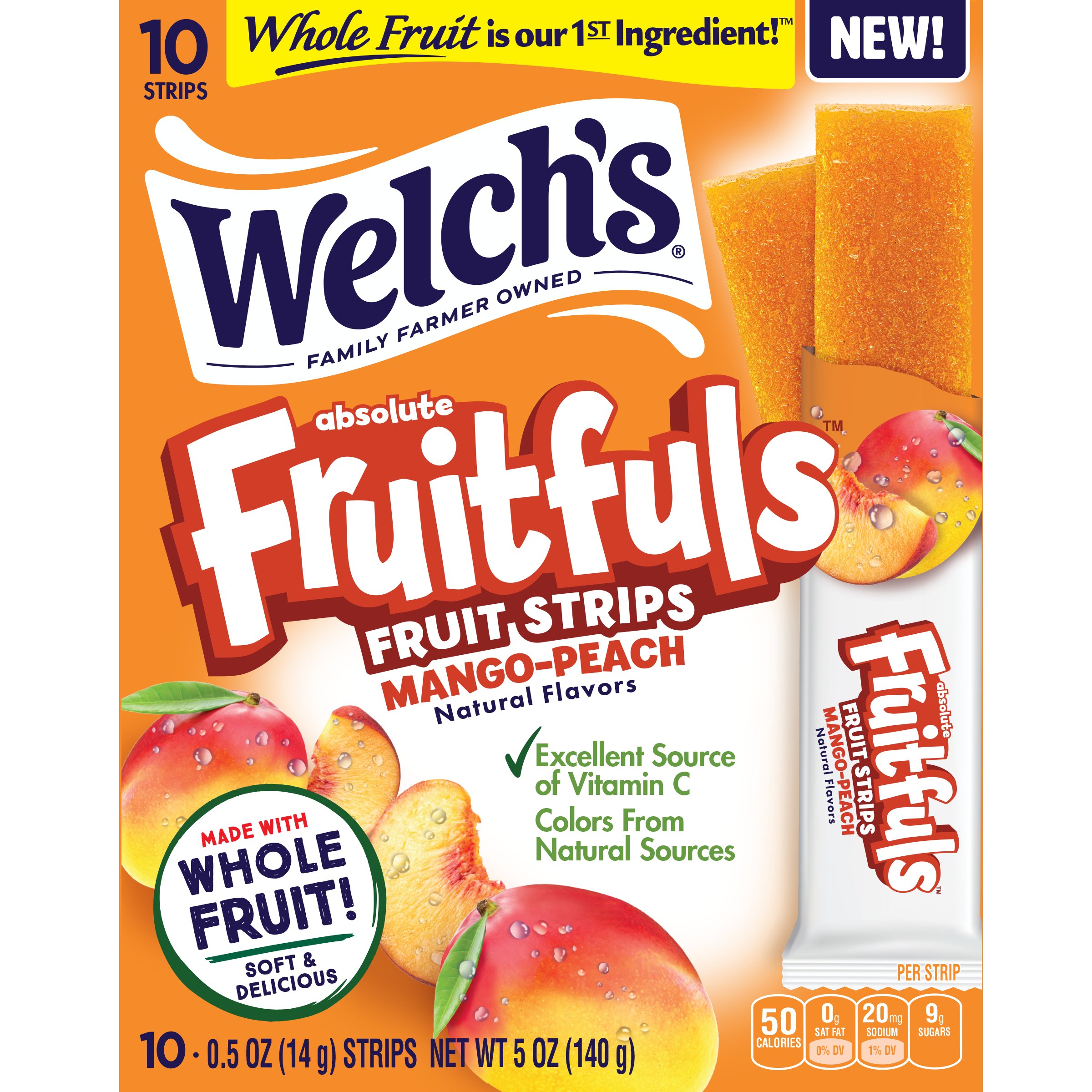 Welch's Fruitfuls Mango Peach Fruit Strips Shop Fruit Snacks at HEB