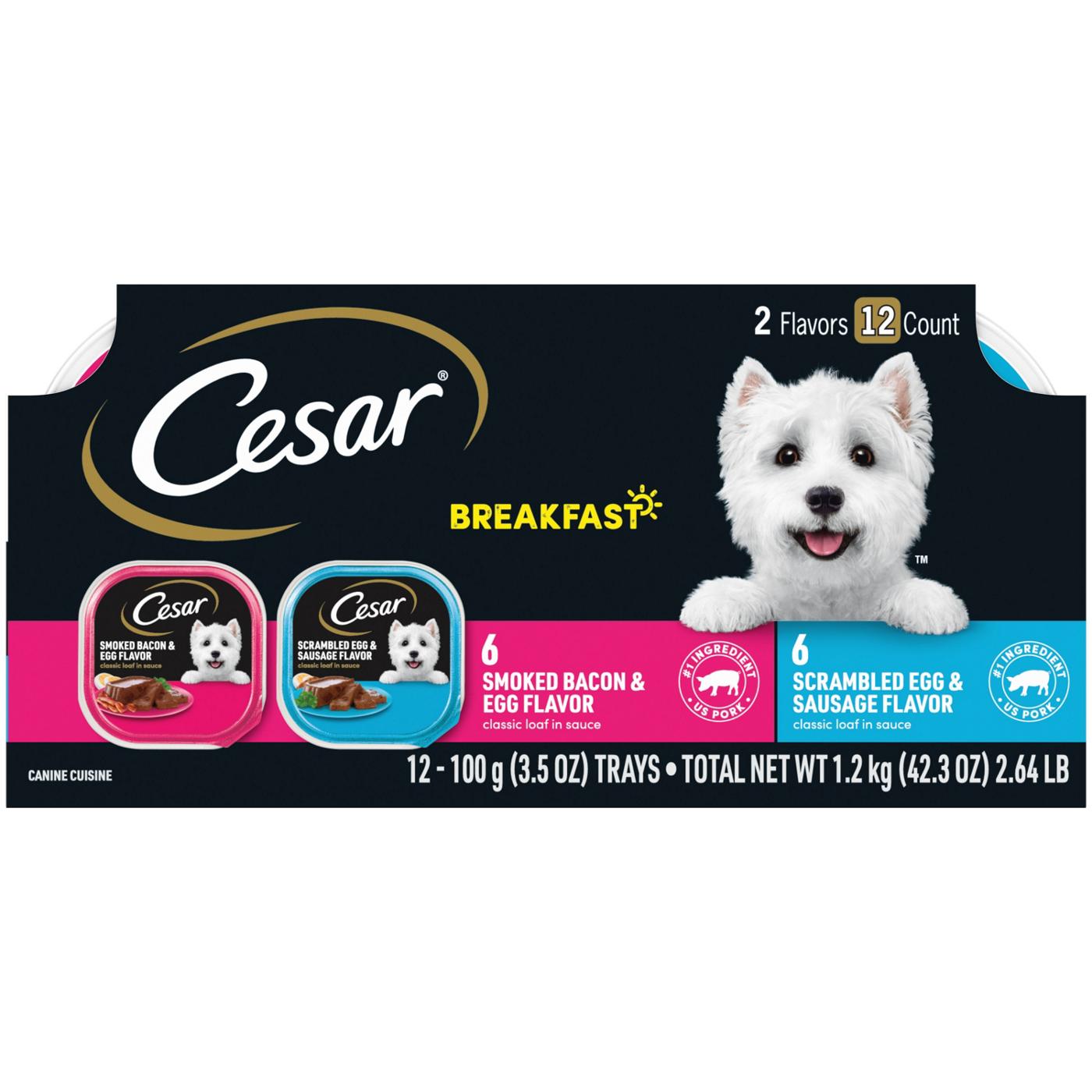 Cesar Breakfast Lovers Wet Dog Food Variety Pack; image 1 of 3