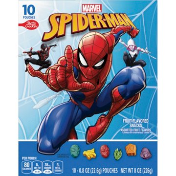 Betty Crocker Spider-Man Fruit Snacks, 10 ct