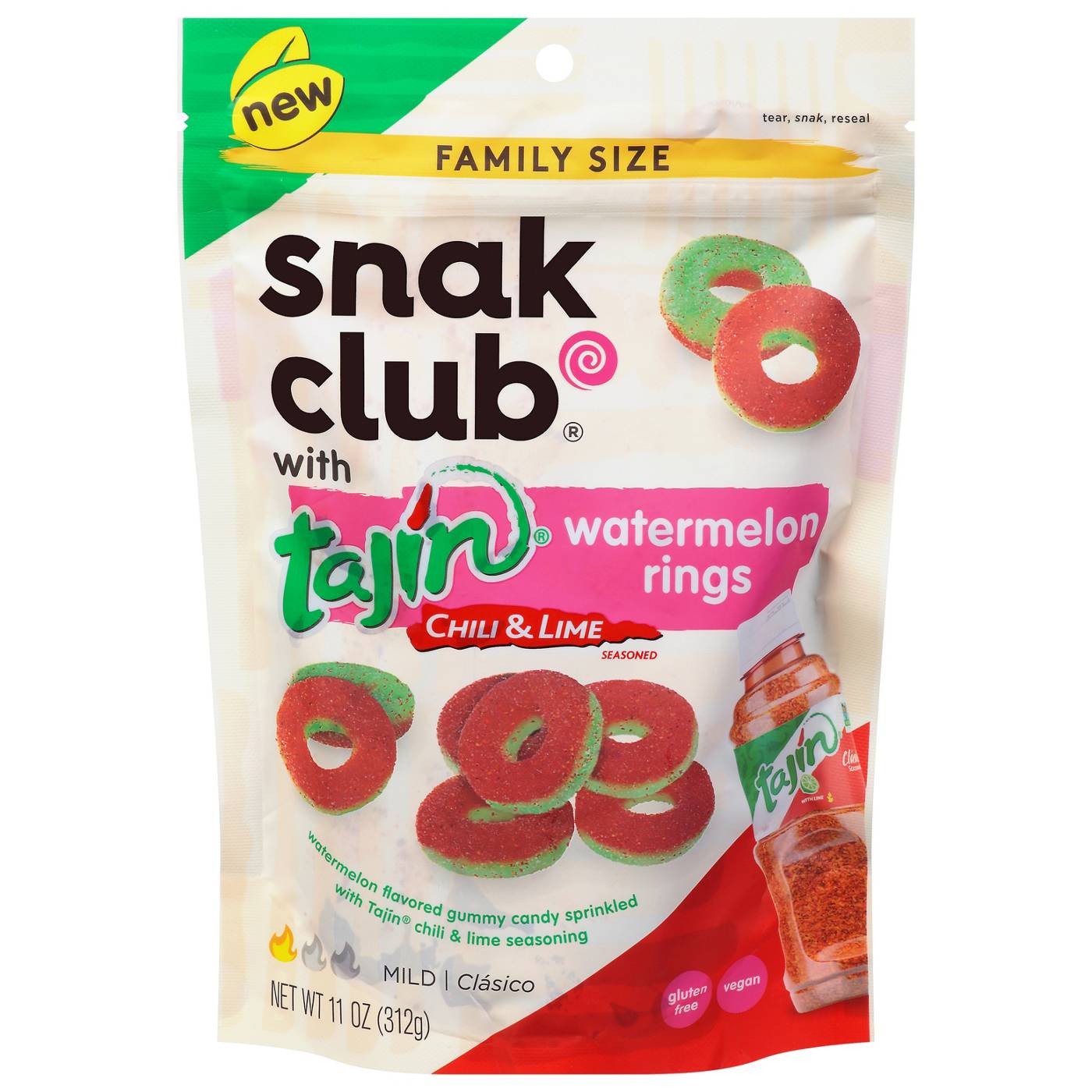 Snak Club Tajin Watermelon Rings Candy - Family Size; image 1 of 2