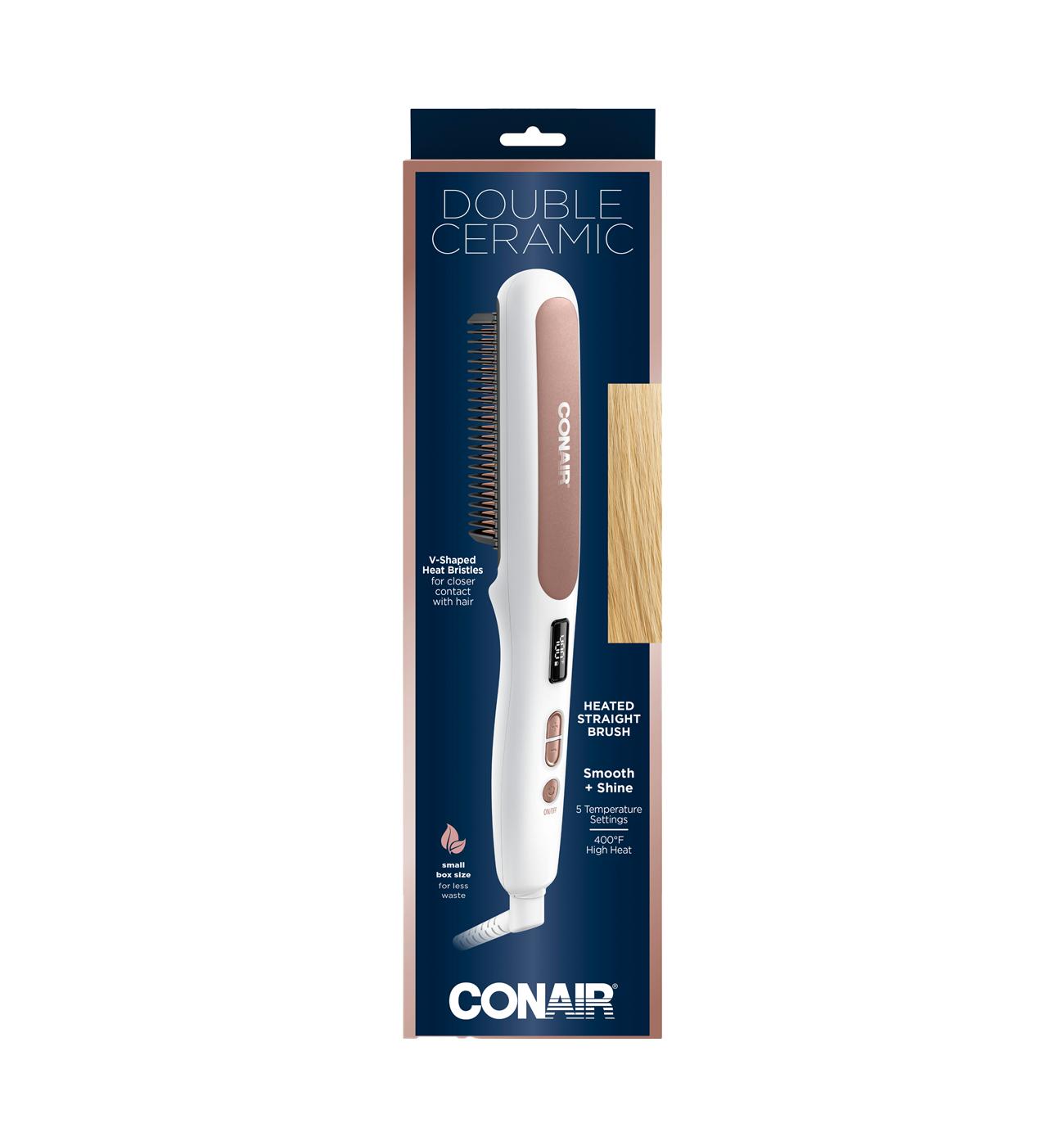 Conair Double Ceramic Heated Straight Brush; image 1 of 2