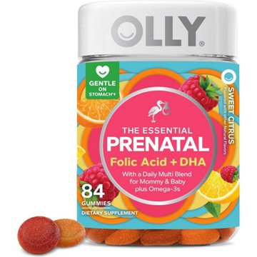 OLLY Prenatal Multivitamin Folic Acid, DHA, & Omega-3 Gummies - Sweet Citrus, 84 ct