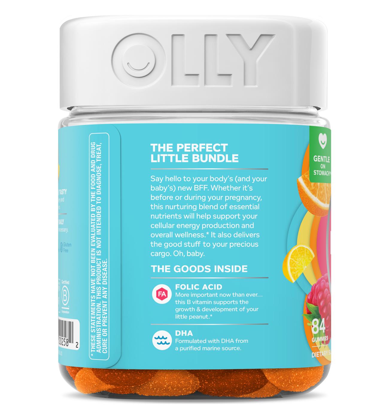OLLY Prenatal Multivitamin Folic Acid, DHA, & Omega-3 Gummies - Sweet Citrus; image 3 of 4