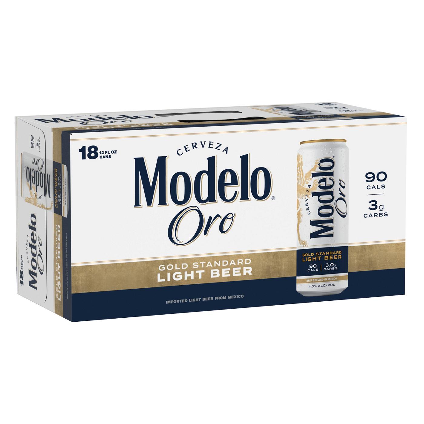 Modelo Oro Light Beer 18 pk Cans; image 1 of 7