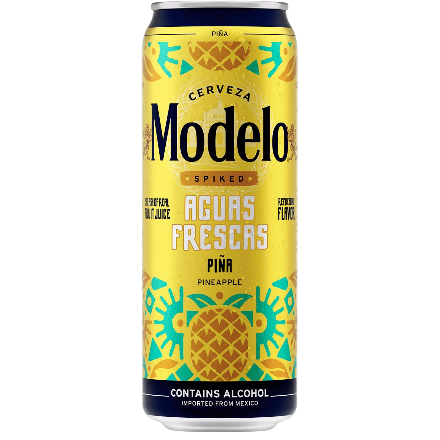 Modelo Spiked Aguas Frescas Pina Flavored Malt Beverage 24 oz Can; image 1 of 4