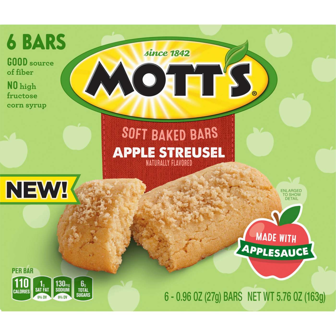 Mott's Apple Streusel Soft Baked Bars; image 1 of 3
