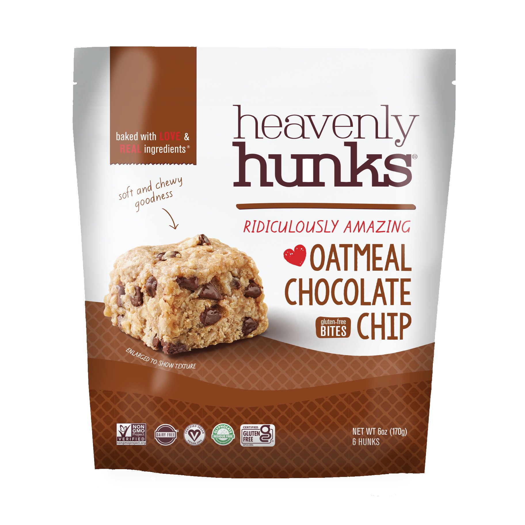 Heavenly Hunks Oatmeal Chocolate Chip Gluten-Free Bites - Shop Cookies ...