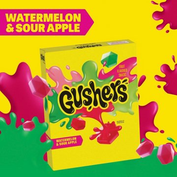 Gushers Watermelon & Sour Apple Fruit Snacks, 6 ct