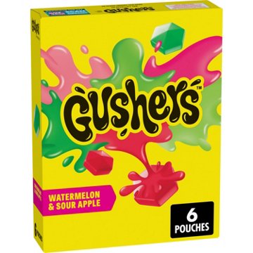 Gushers Watermelon & Sour Apple Fruit Snacks, 6 ct