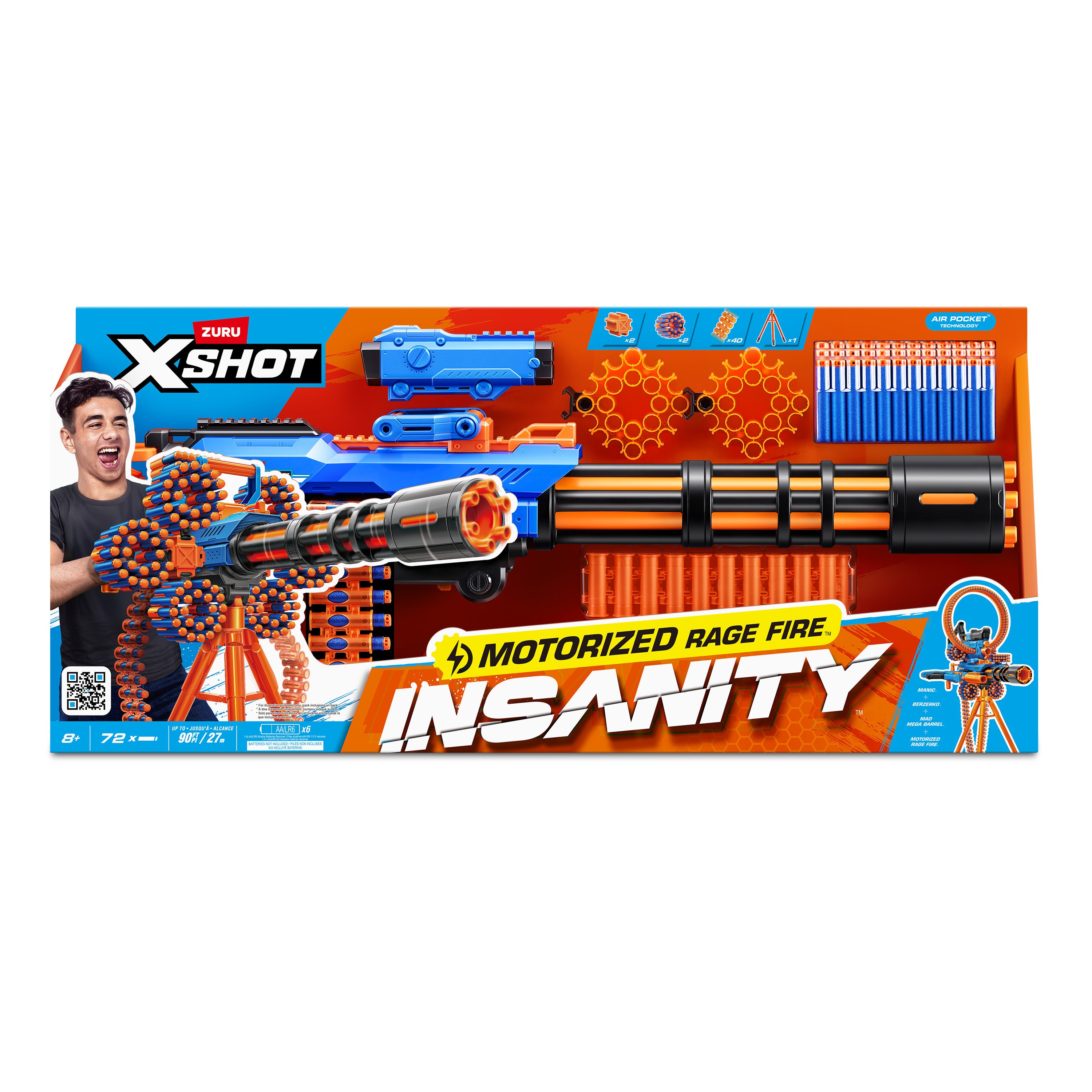 Zuru X-Shot Insanity Air Pocket Dart Blaster - Shop Blasters at H-E-B