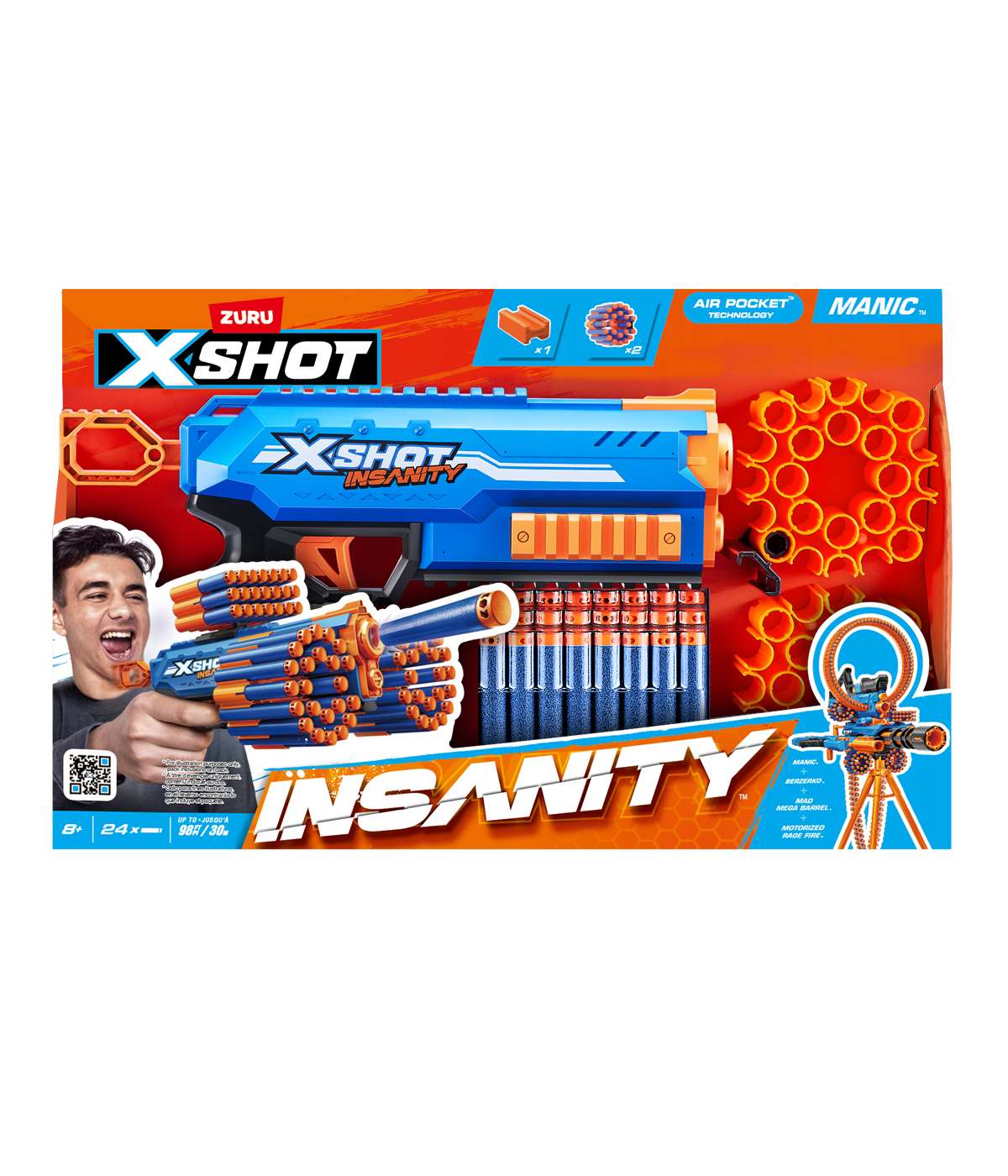 Zuru X-Shot Insanity Manic Dart Blaster; image 1 of 5