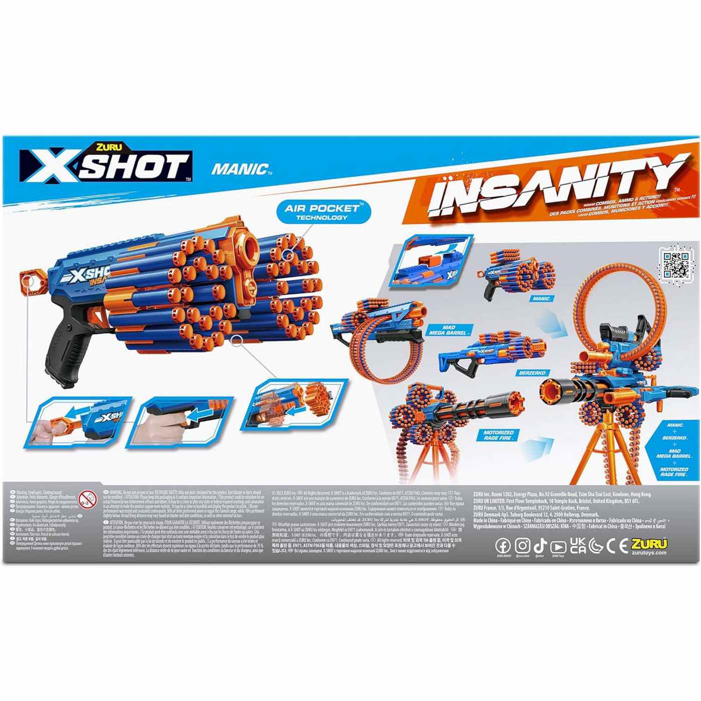 Zuru X-Shot Insanity Manic Dart Blaster; image 2 of 5