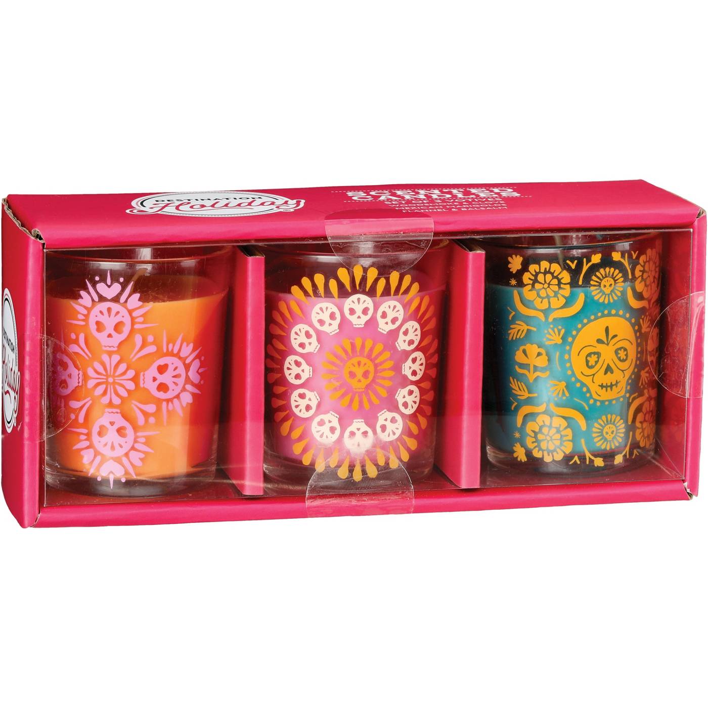 Destination Holiday Dia de los Muertos Scented Candle Set; image 1 of 2