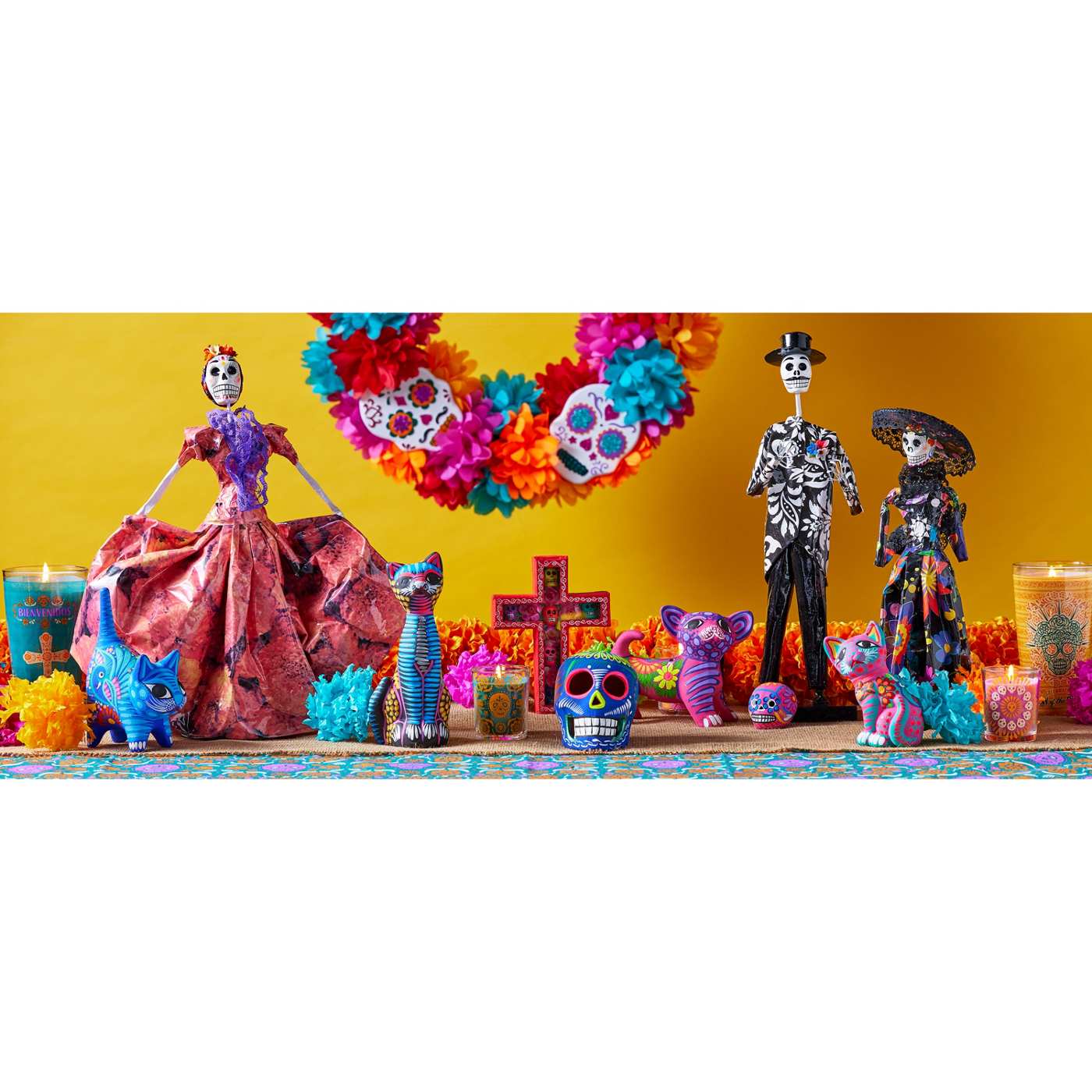 Destination Holiday Dia de los Muertos Scented Candle Set; image 2 of 2