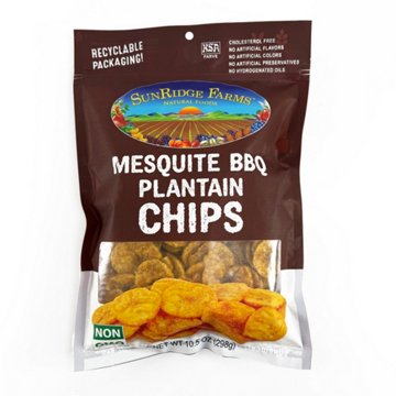 SunRidge Farms Mesquite BBQ Plantain Chips, 10.5 oz