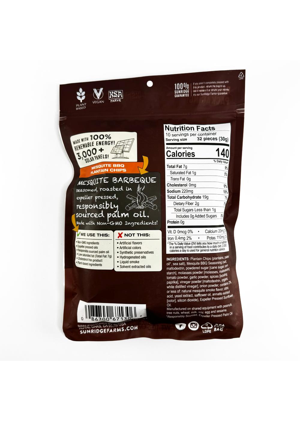 SunRidge Farms Mesquite BBQ Plantain Chips; image 2 of 2
