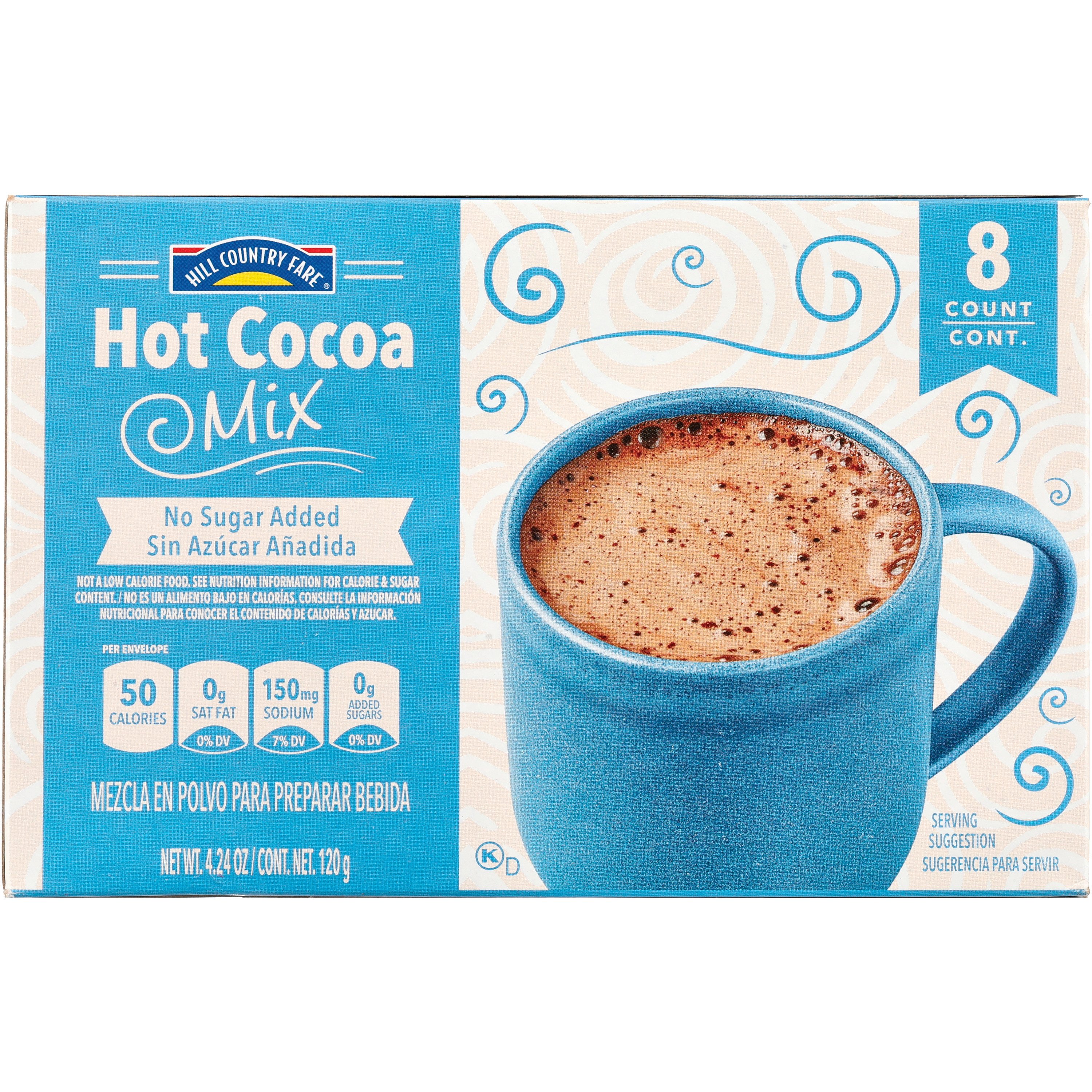 Hill Country Fare No Sugar Added Hot Cocoa Mix, 8 ct | Low Prices