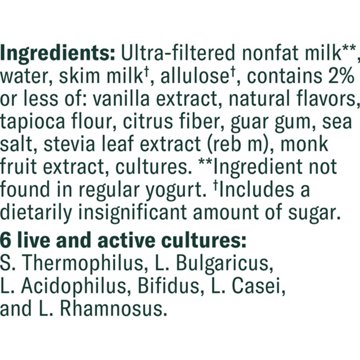 Chobani Zero Sugar Non-Fat Vanilla Greek Yogurt 