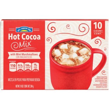 Hill Country Fare Hot Cocoa Mix with Mini Marshmallows, 10 ct