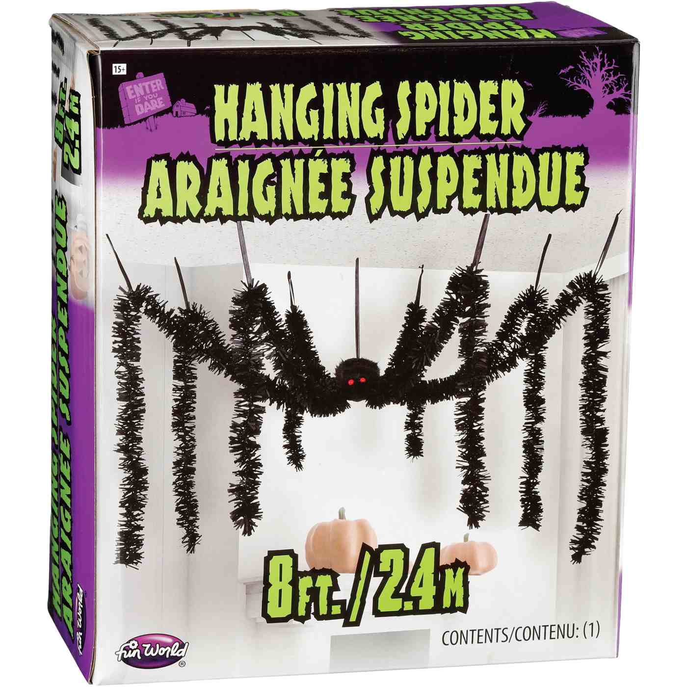 Fun World Giant Hanging Spider Halloween Decor; image 1 of 3