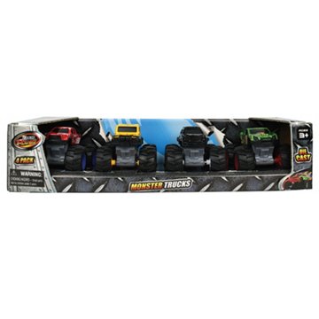 Team Power 4 pk Die Cast Monster Trucks - Assorted Colors