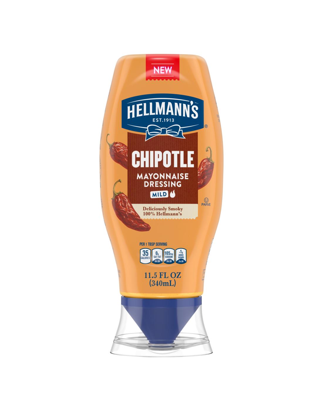 Hellmann's Mild Chipotle Mayonnaise Dressing Squeeze Bottle; image 1 of 2
