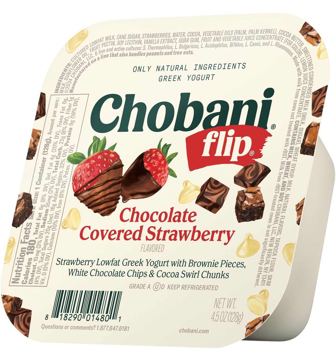 Chobani Flip Low-Fat Greek Yogurt  - Chocolate Covered Strawberry; image 2 of 5