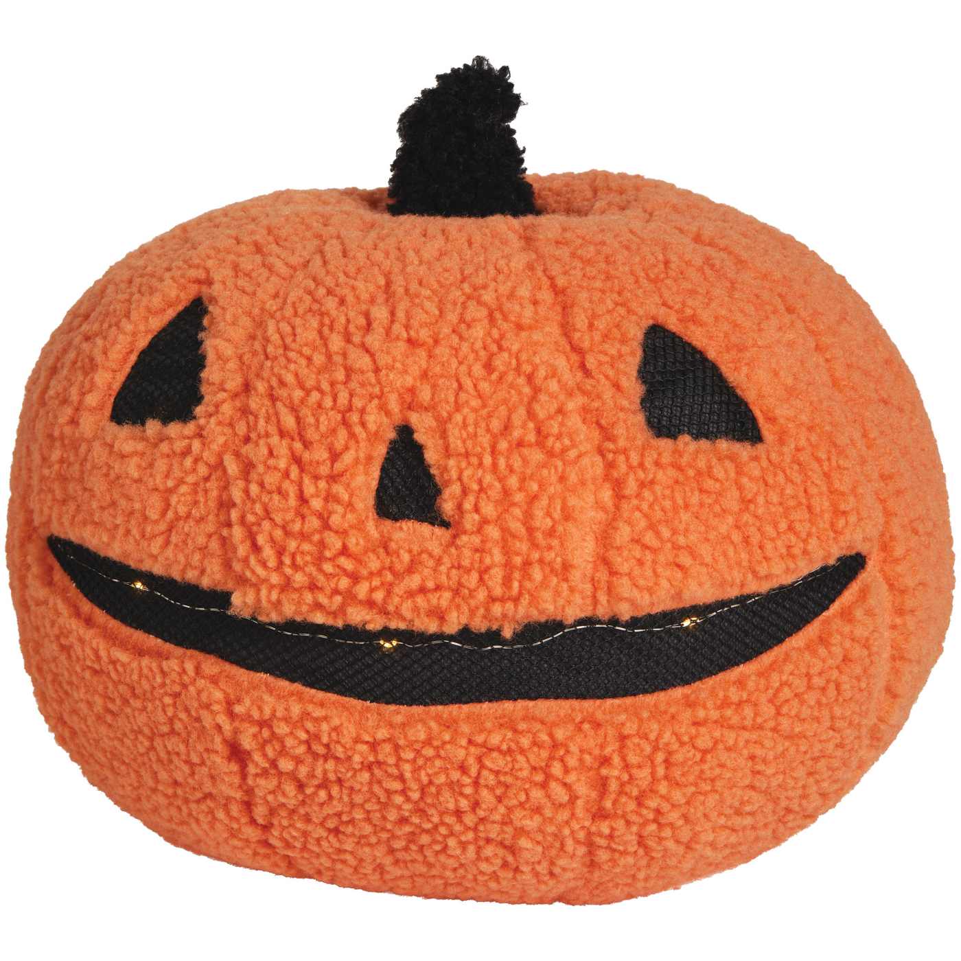 Destination Holiday Halloween Light Up Jack-O-Lantern Throw Pillow; image 1 of 2