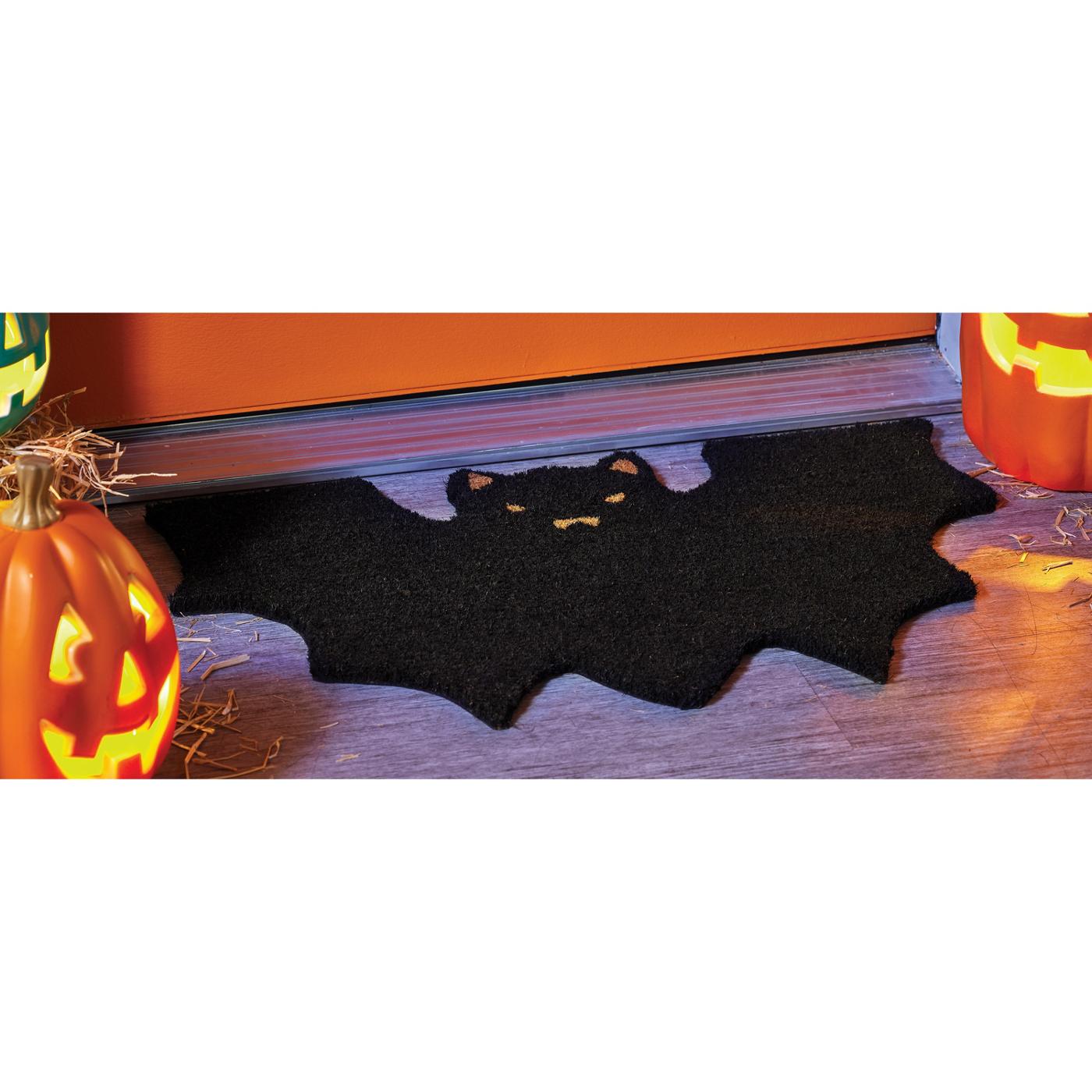 Destination Holiday Halloween Bat Coir Doormat - Black; image 2 of 2