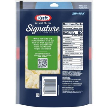 Kraft Signature Restaurant Style Melt Mozzarella Shredded Cheese Blend, Thick Cut