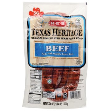 H-E-B Texas Heritage Beef Smoked Sausage – Texas-Size Pack