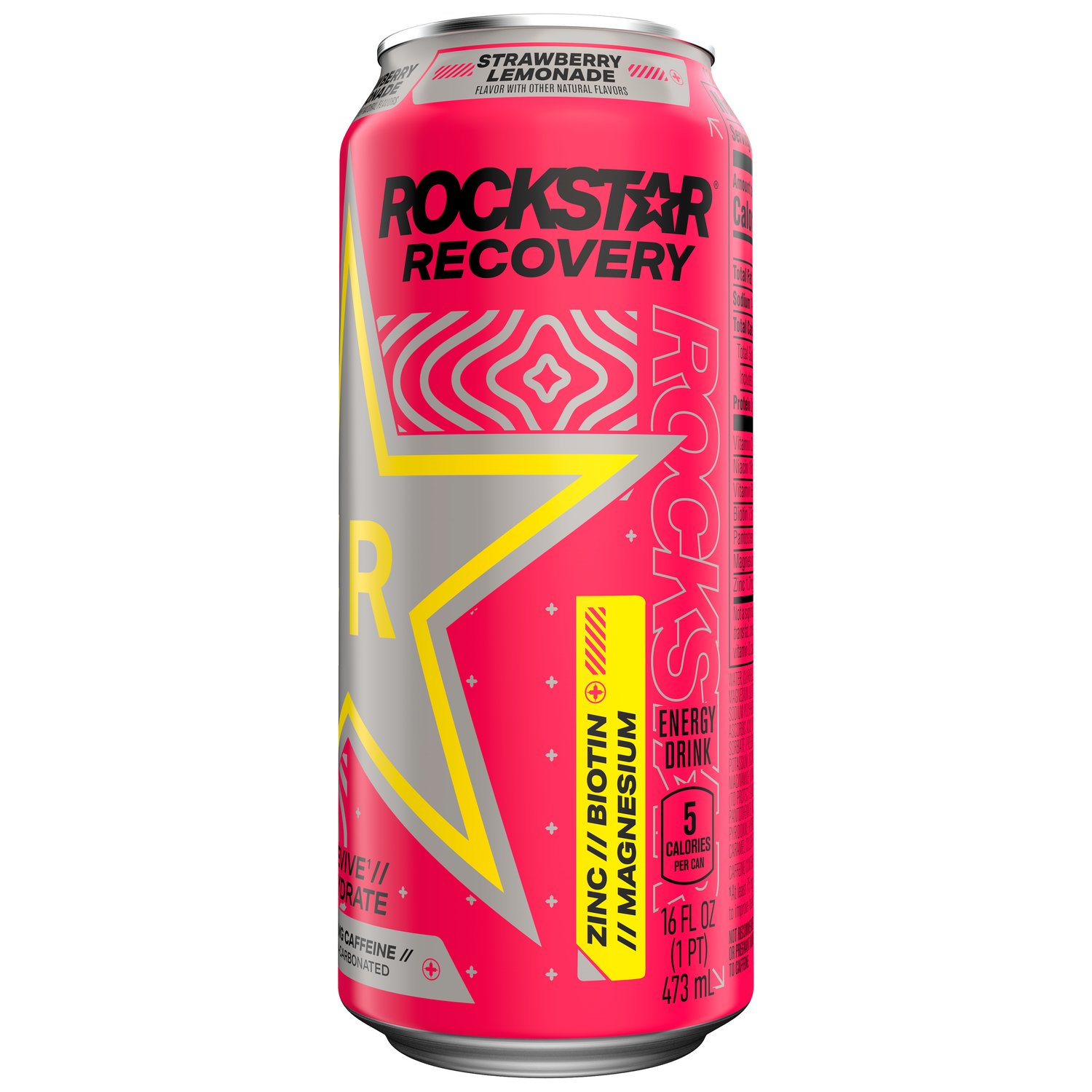 Rockstar Recovery Energy Drink - Strawberry Lemonade - Shop Sports ...