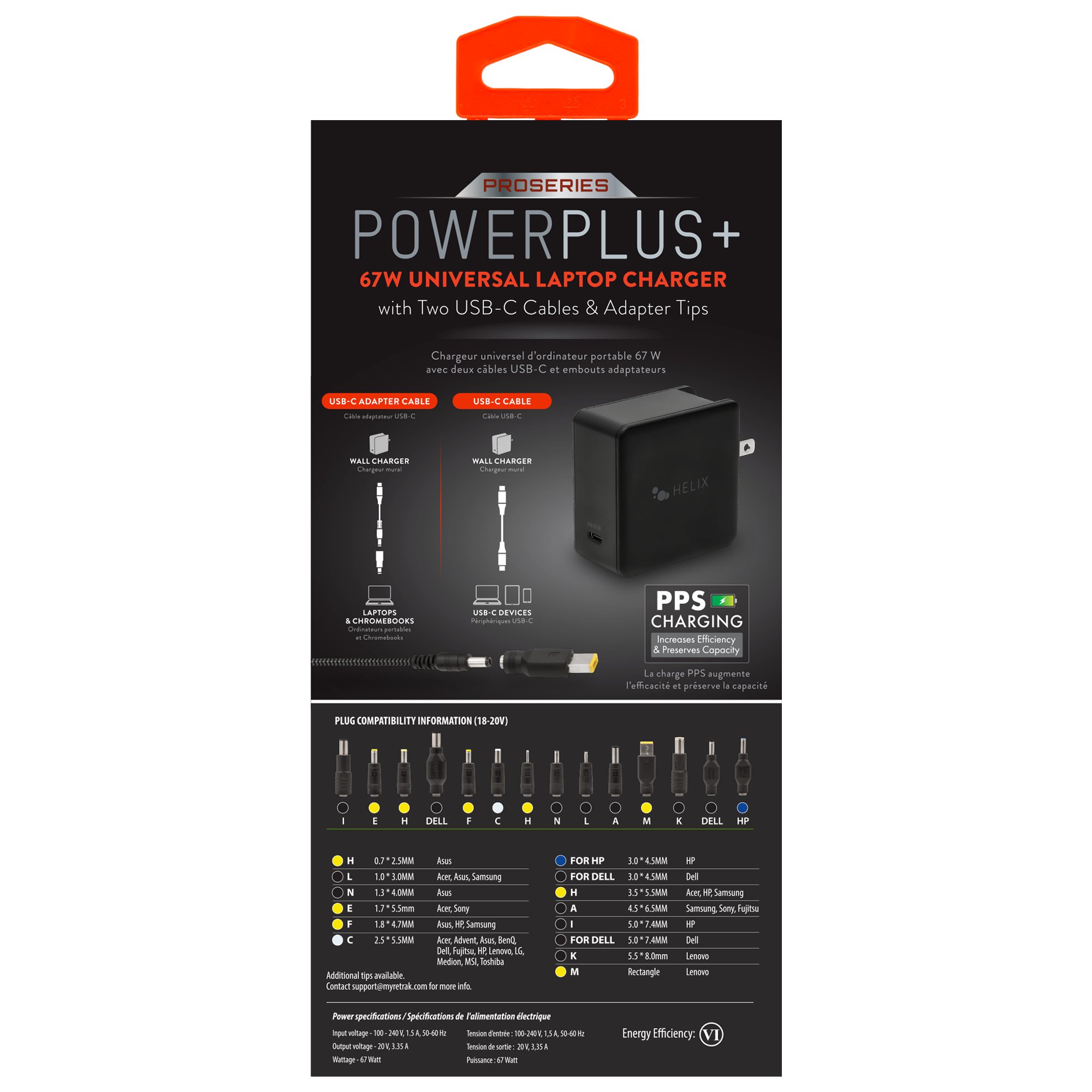 Helix ProSeries PowerPlus 65-Watt Universal Laptop Charger - Shop