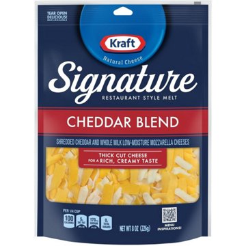 Kraft Signature Thick Shreds Cheddar Blend Cheese