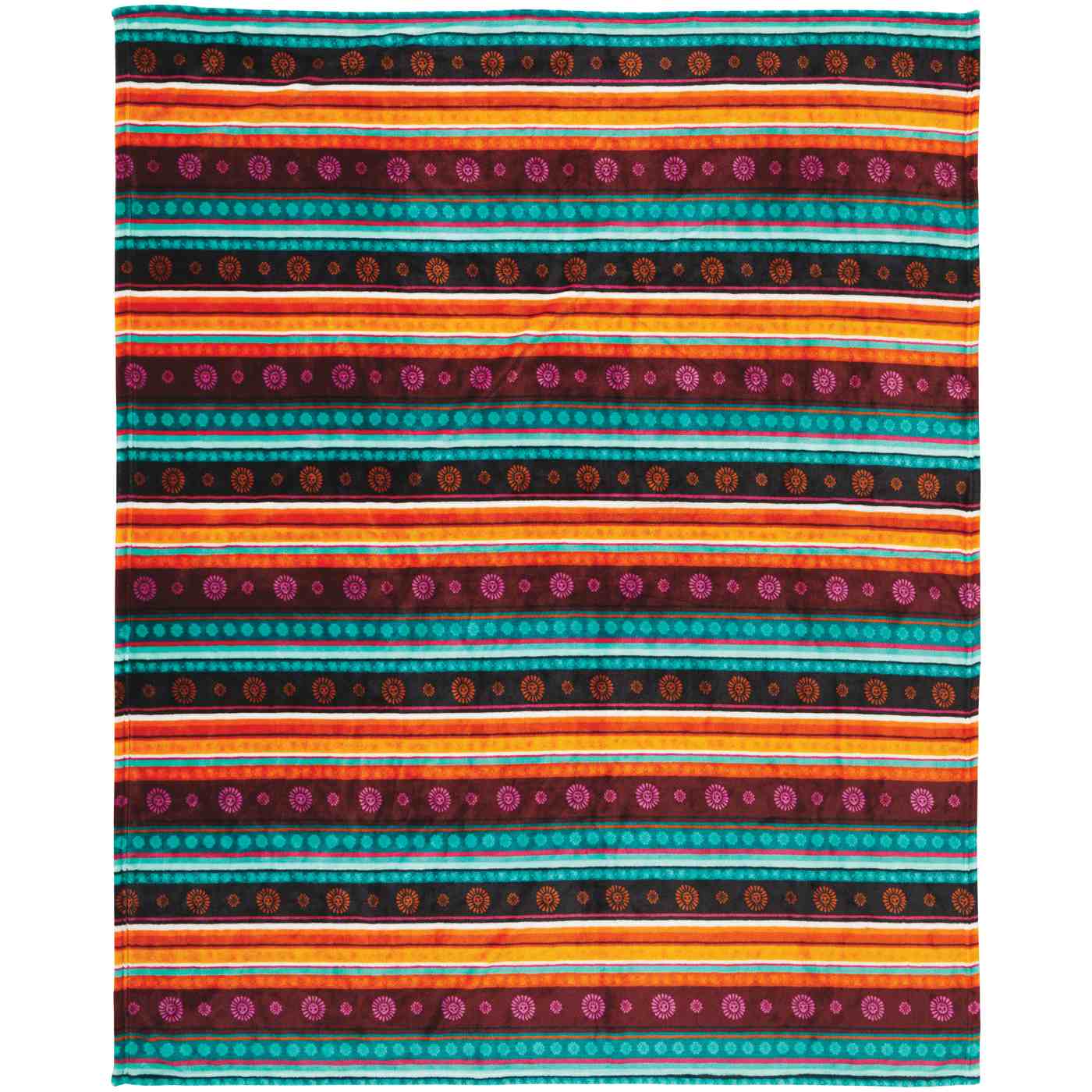 Destination Holiday Dia de los Muertos Striped Serape Throw Blanket; image 2 of 2