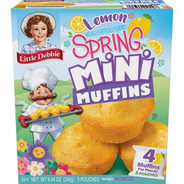 Little Debbie Spring Mini Lemon Muffins Pouches, 5 ct