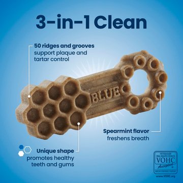 Blue Buffalo Dental Chews Chicken & Spearmint Large Dog Treats, 7 ct