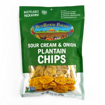 SunRidge Farms Sour Cream & Onion Plantain Chips, 12 oz