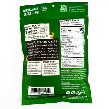 SunRidge Farms Sour Cream & Onion Plantain Chips, 12 oz