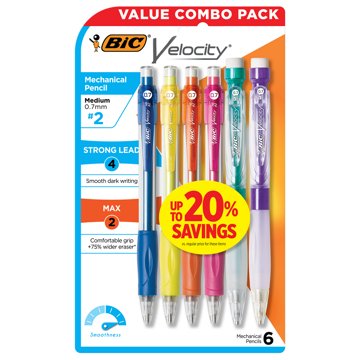 BIC Velocity 0.7mm Mechanical Pencils, 6 pk