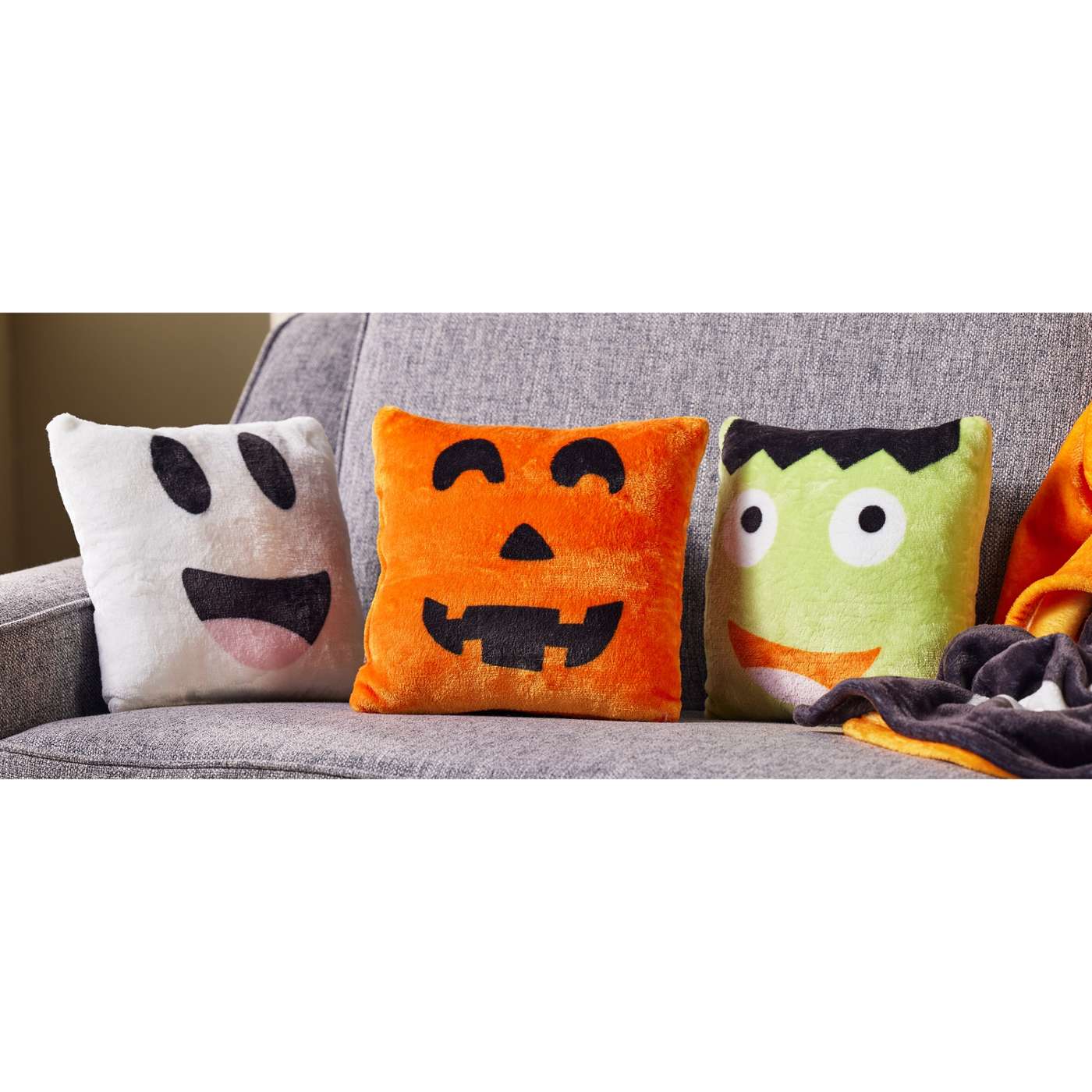 Destination Holiday Decorative Halloween Pillow Set, 10" x 10"; image 4 of 5