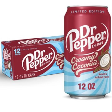 Dr Pepper Creamy Coconut Soda 12 pk Cans