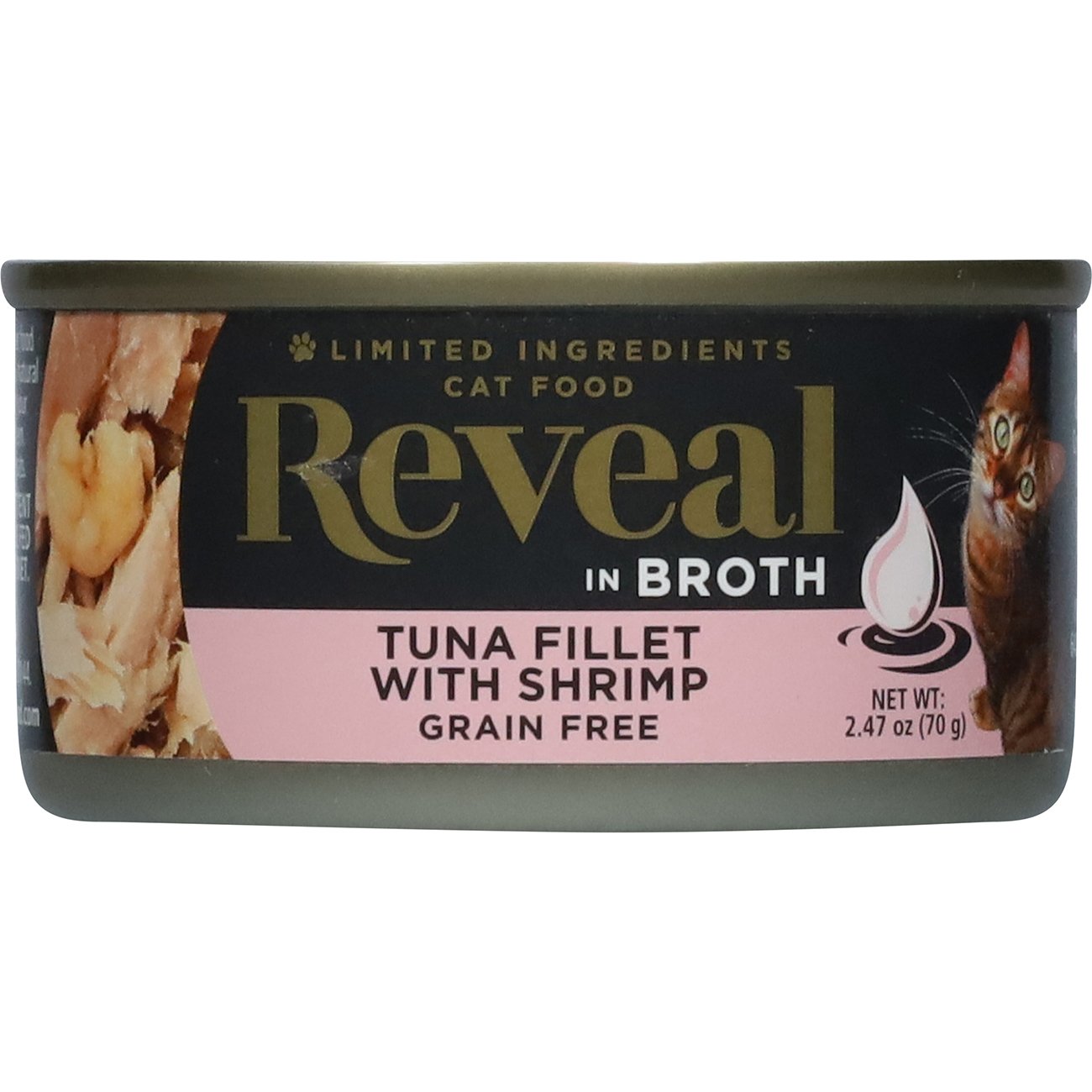 Reveal In Broth Tuna Fillet with Shrimp Wet Cat Food - Shop Food at H-E-B