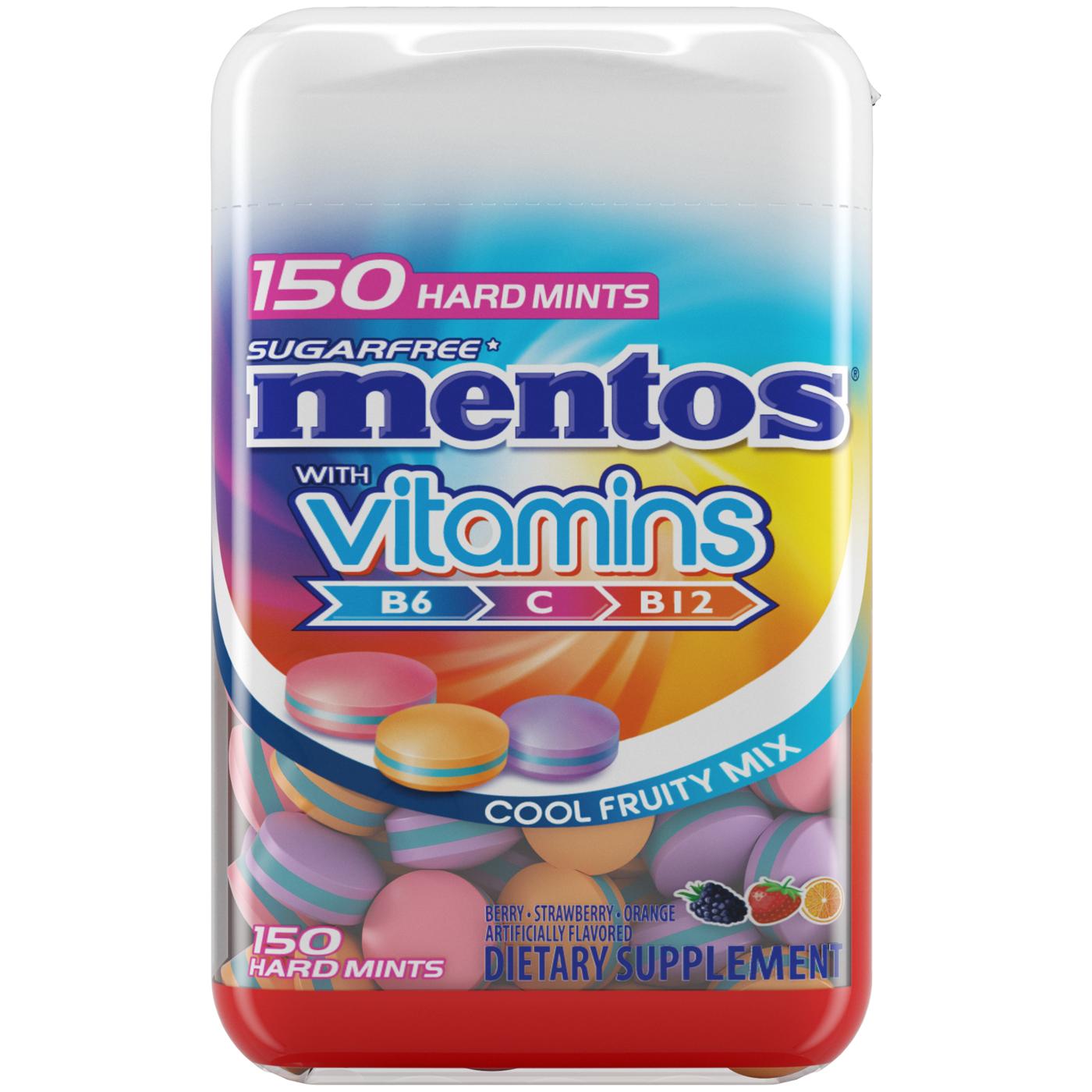 Mentos Vitamins Cool Fruity Mix Sugarfree Hard Mints; image 1 of 3
