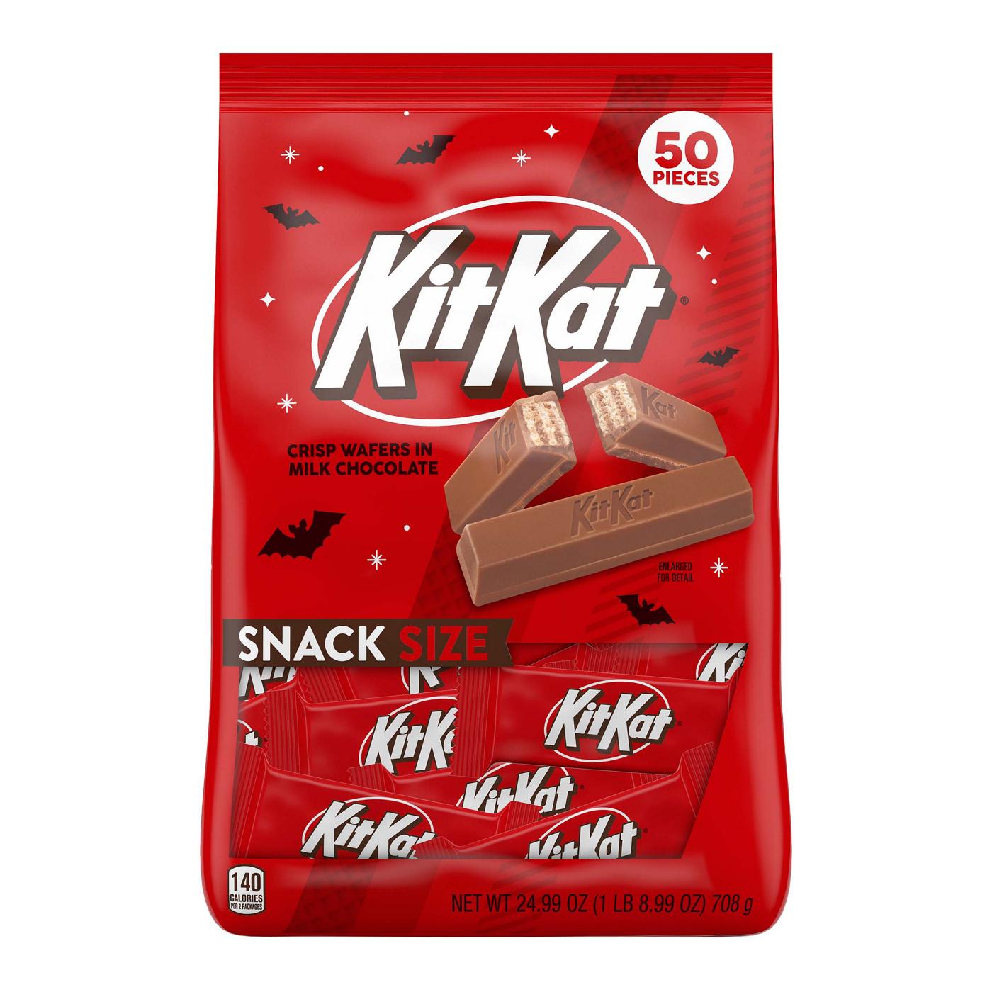 Kit Kat Milk Chocolate Wafer Snack Size Halloween Candy; image 1 of 5