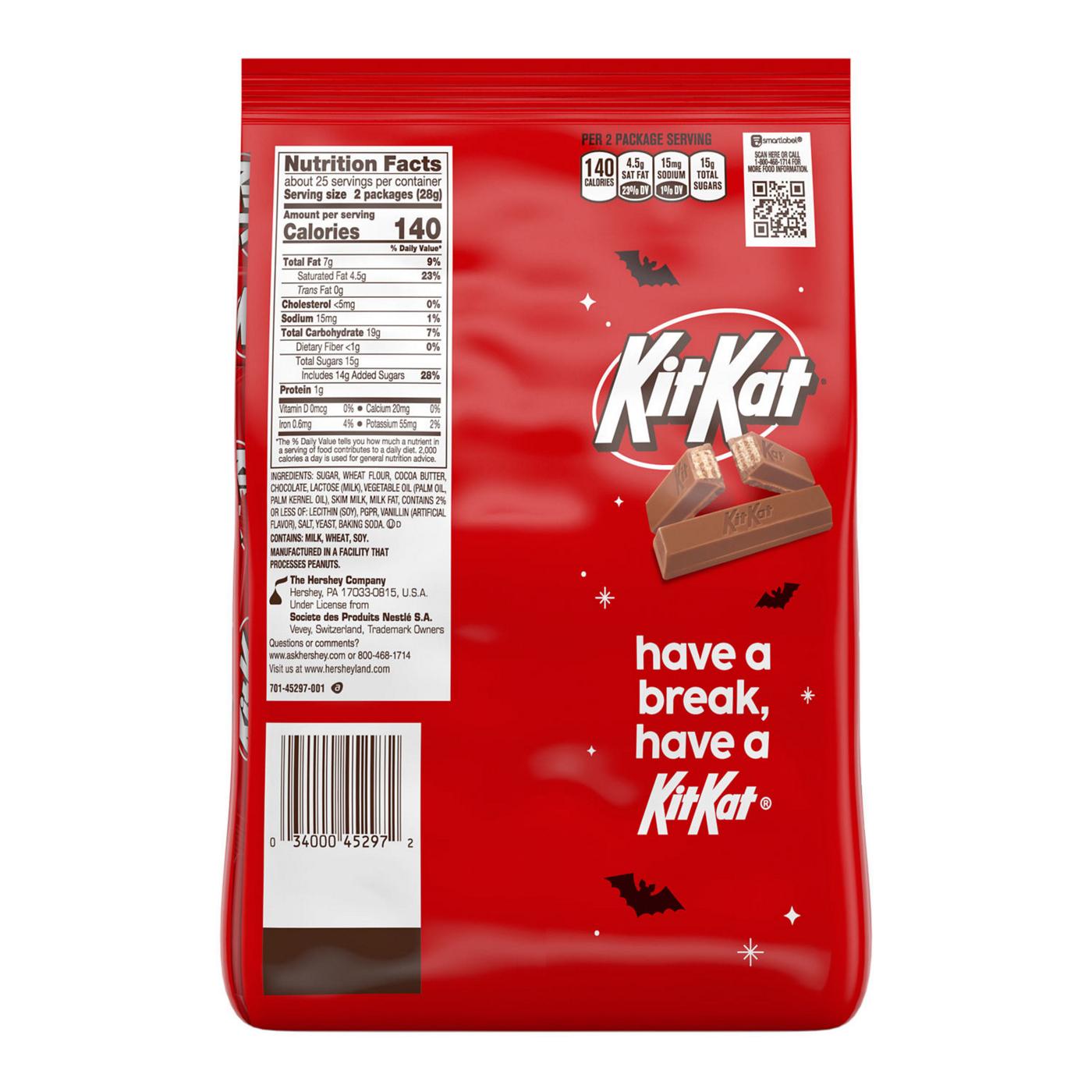 Kit Kat Milk Chocolate Wafer Snack Size Halloween Candy; image 5 of 5