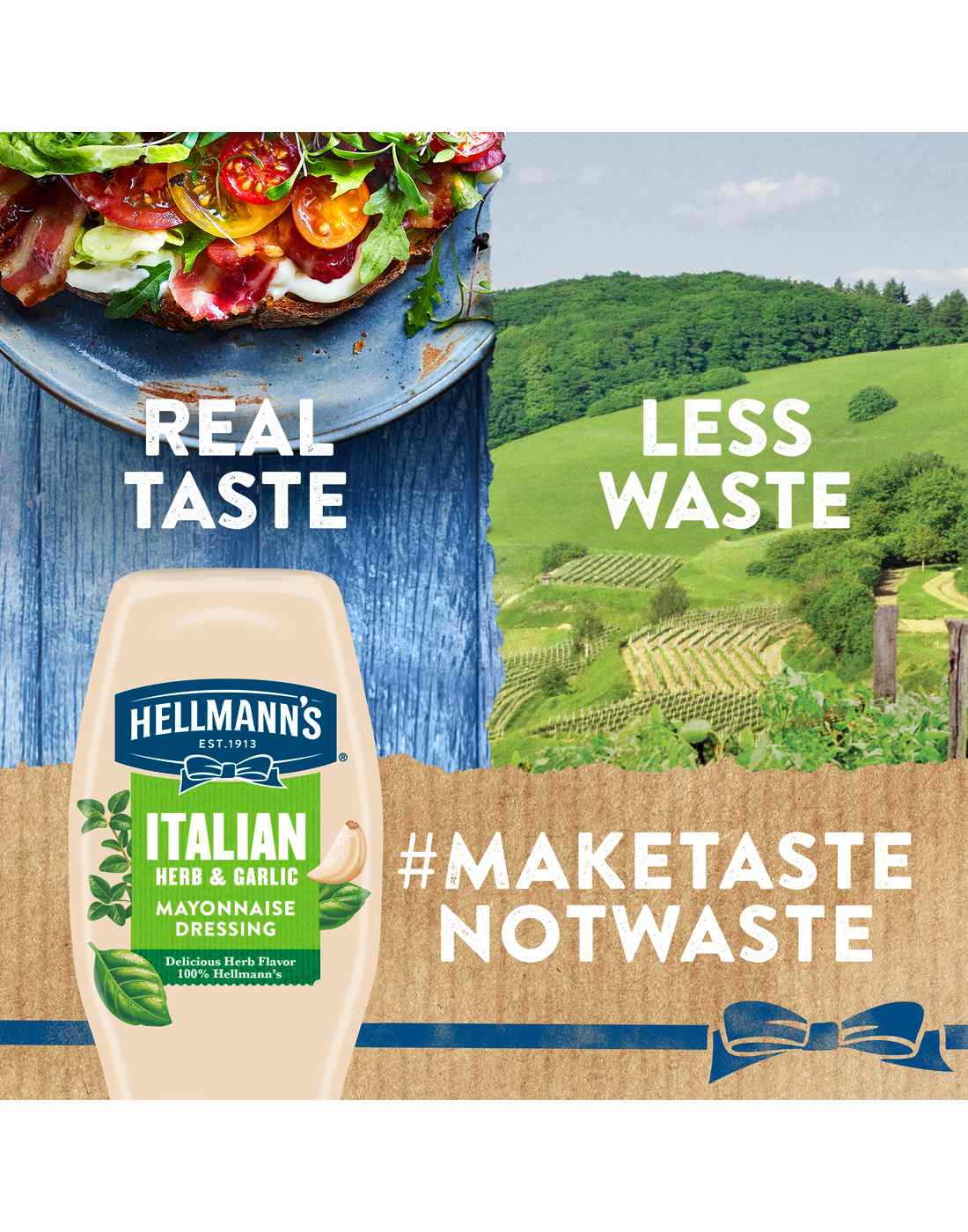 Hellmann's Italian Herb & Garlic Mayonnaise Dressing Squeeze Bottle; image 3 of 7