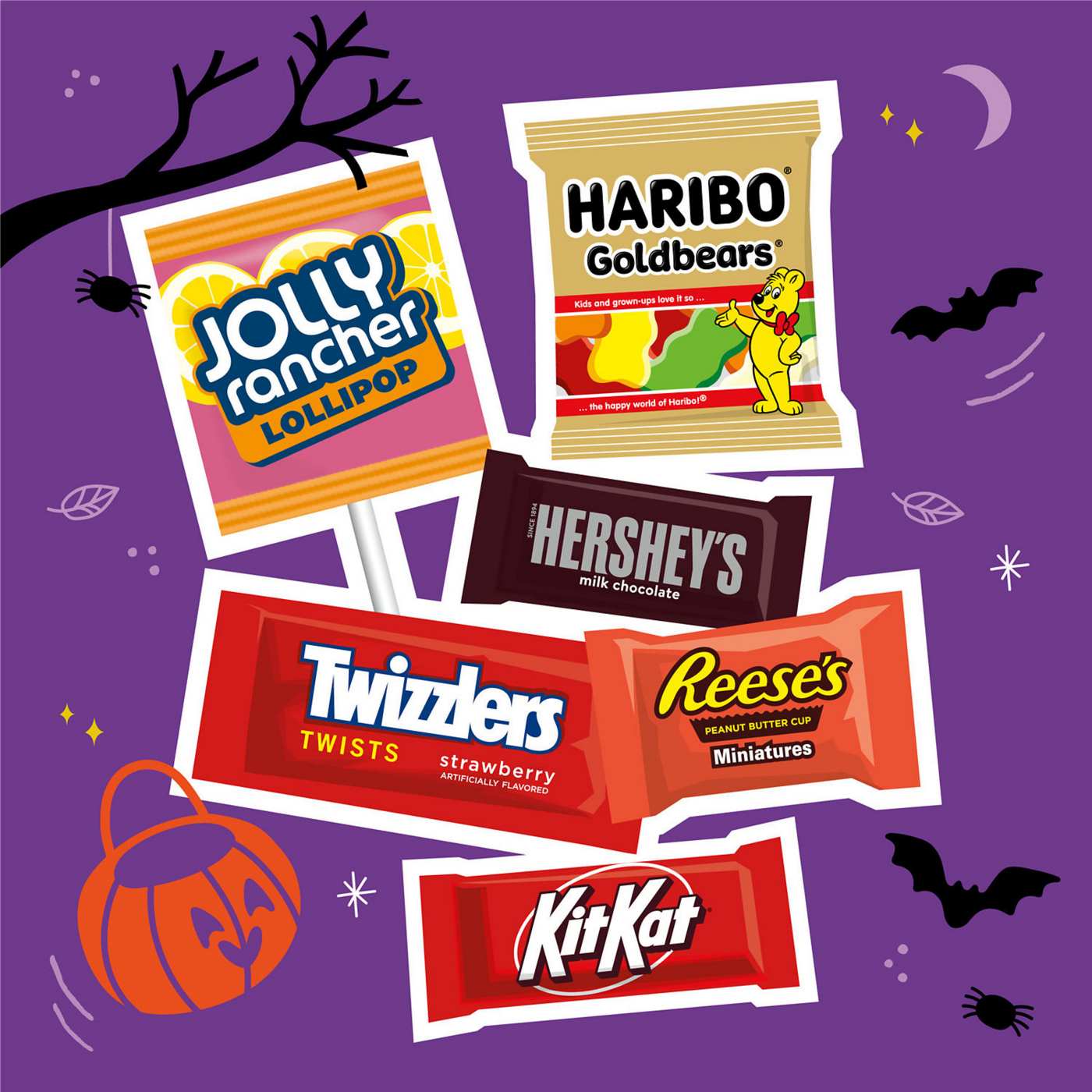 Hershey's, Reese's, Kit Kat, Haribo, Twizzlers, & Jolly Rancher Assorted Miniatures Halloween Candy; image 6 of 6